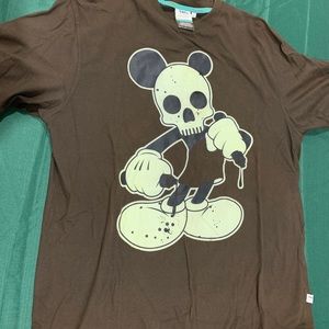 Vintage Two angle co. Graffiti mickey skull T